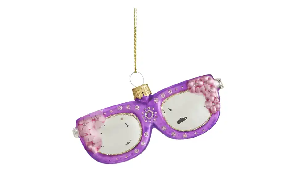HOME STORY Weihnachtsbaumschmuck Brille, Frontansicht