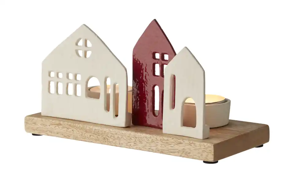 HOME STORY Teelichthalter Häuser, Beleuchtet