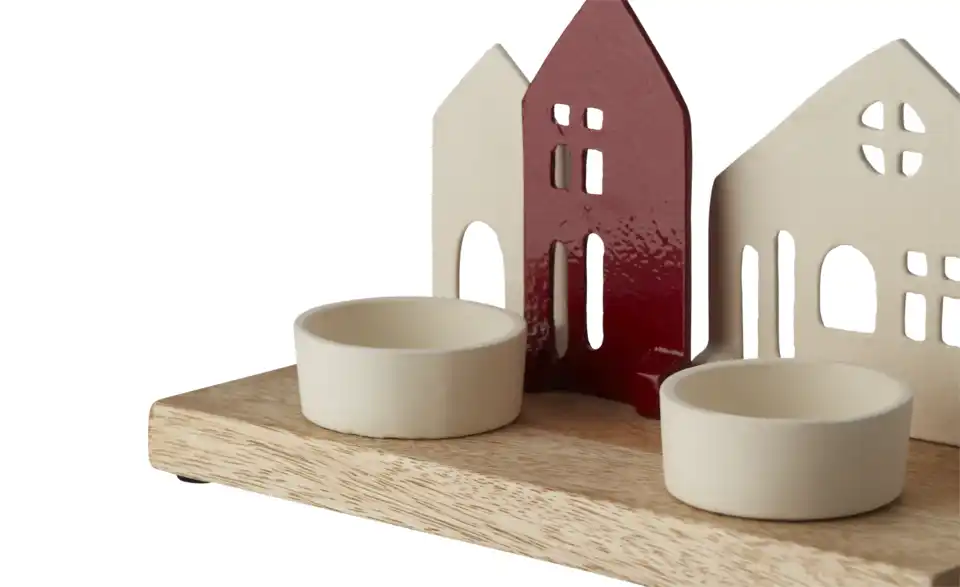 HOME STORY Teelichthalter Häuser, Detailansicht
