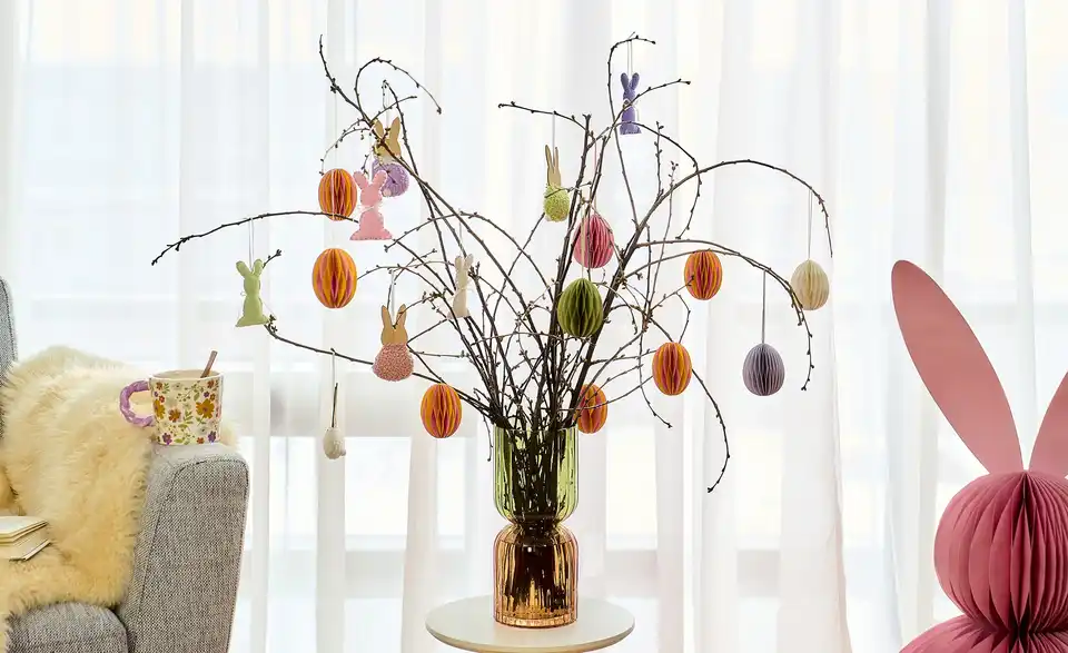 HOME STORY Anhänger Wabenosterei, 4er Set, in Wohnsituation