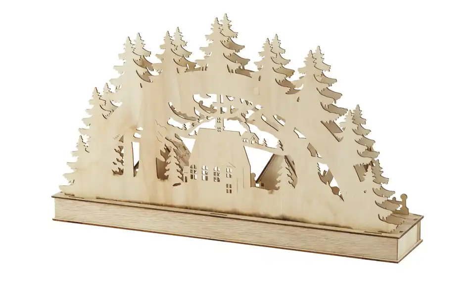 LED Holzlandschaft, Rückansicht