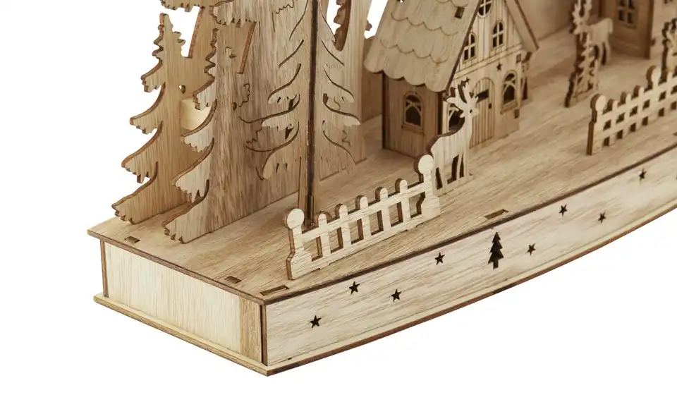 LED Holzlandschaft, Detailansicht