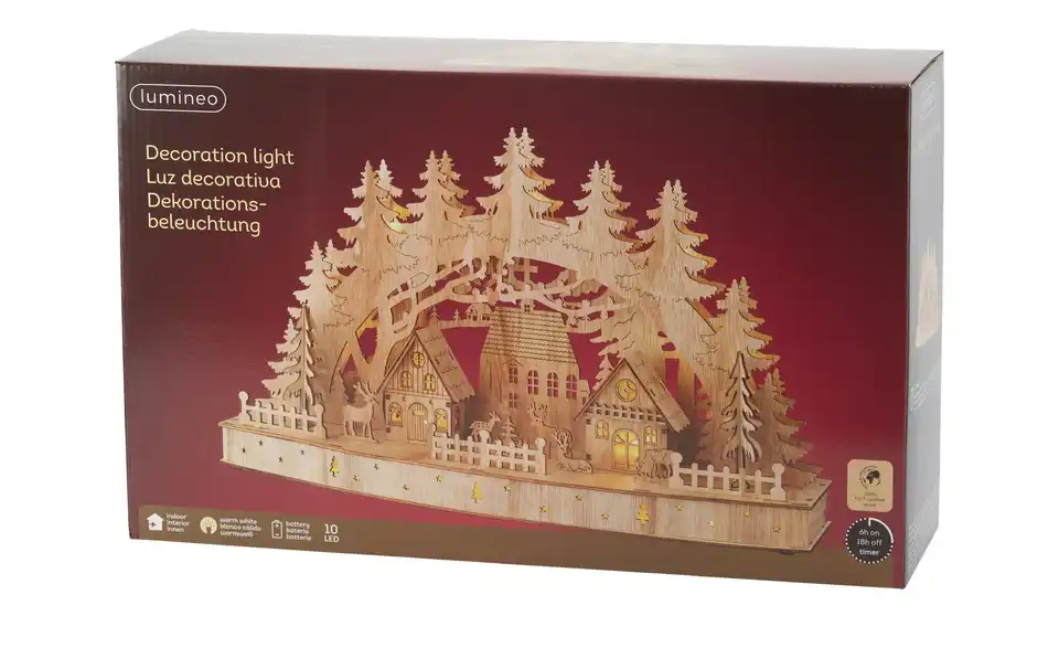 LED Holzlandschaft, Detailansicht