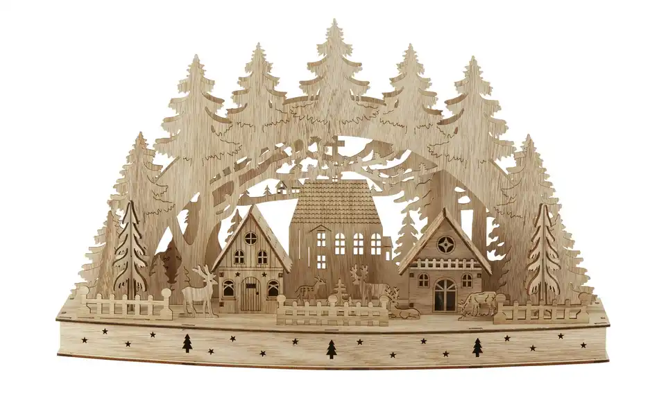 LED Holzlandschaft, Frontansicht