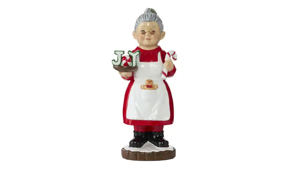HOME STORY Dekofigur Mrs. Santa, Frontansicht