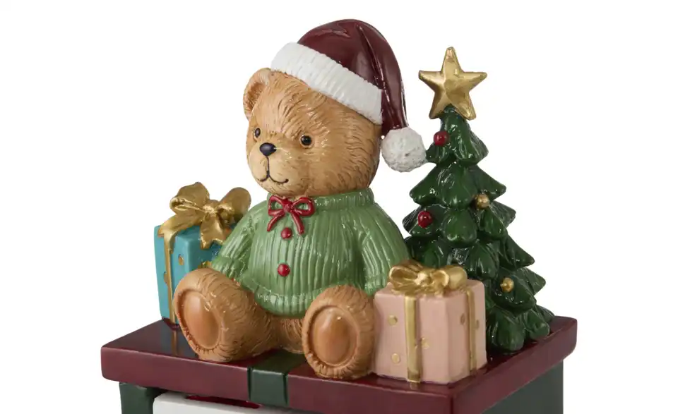 HOME STORY Bärenfigur mit Kalender, Detailansicht