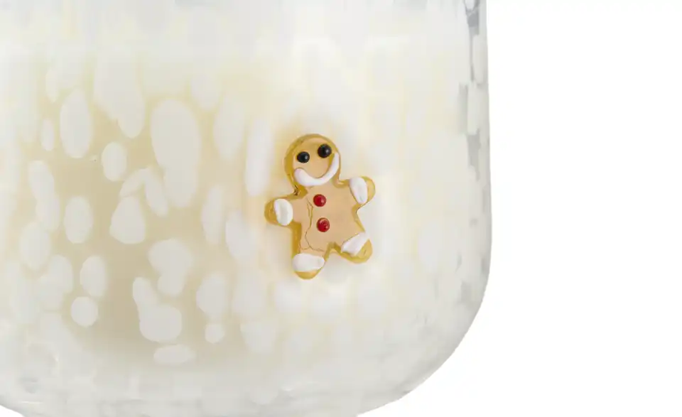 HOME STORY Duftkerze im Glas Lebkuchenmännchen, Detailansicht