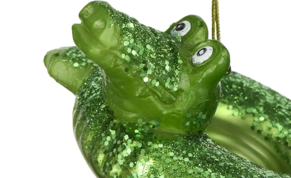 HOME STORY Weihnachtsbaumfigur Krokodil, Detailansicht