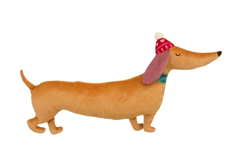 Dekokissen Weihnachtshund, Frontansicht