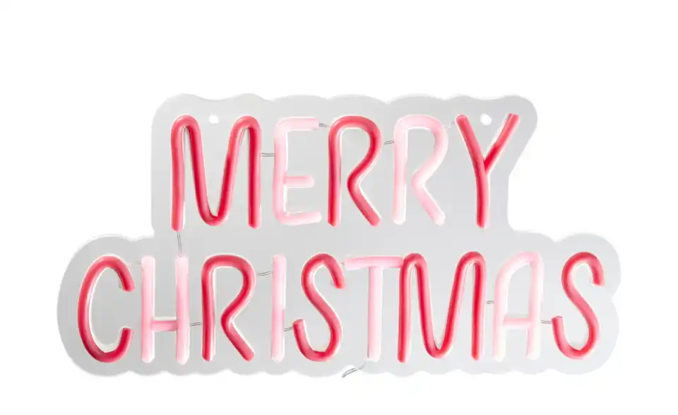 LED Neonschild Merry Christmas, Frontansicht