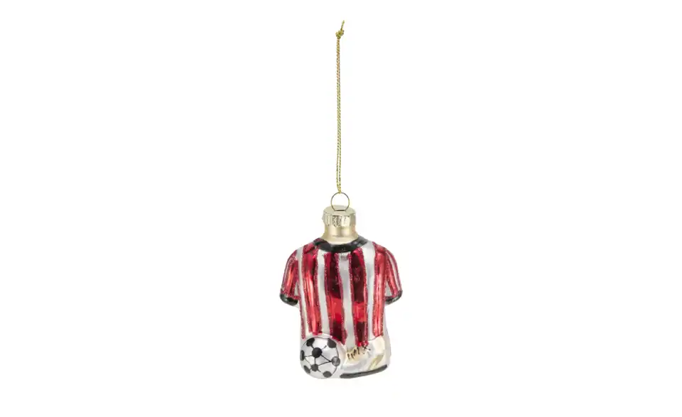 Weihnachtsbaumschmuck Fußball, 2er Set, Frontansicht