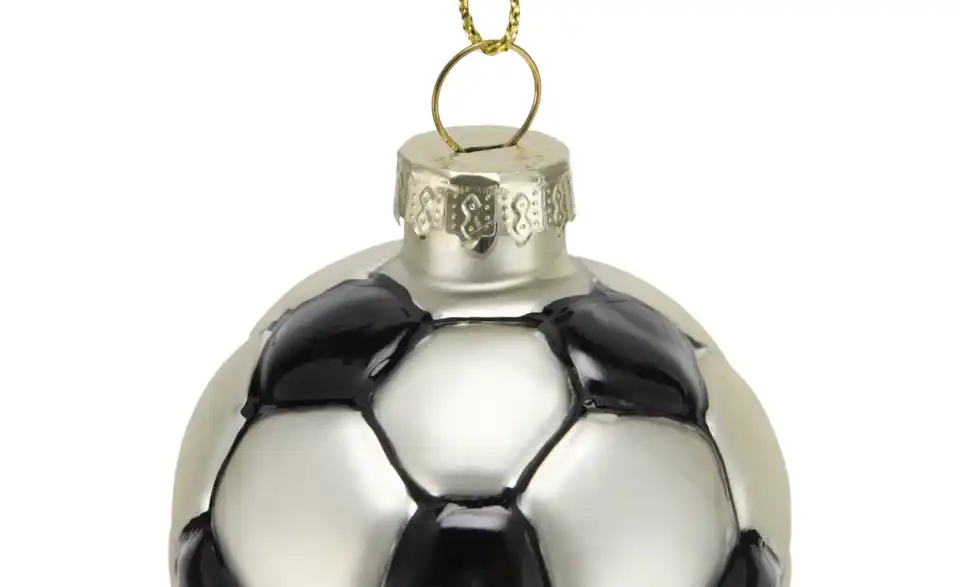 Weihnachtsbaumschmuck Fußball, 2er Set, Detailansicht