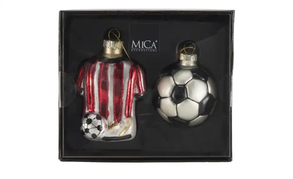Weihnachtsbaumschmuck Fußball, 2er Set, in Wohnsituation