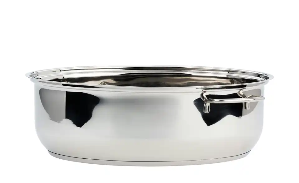 Edelstahl- Bräter, geöffnet