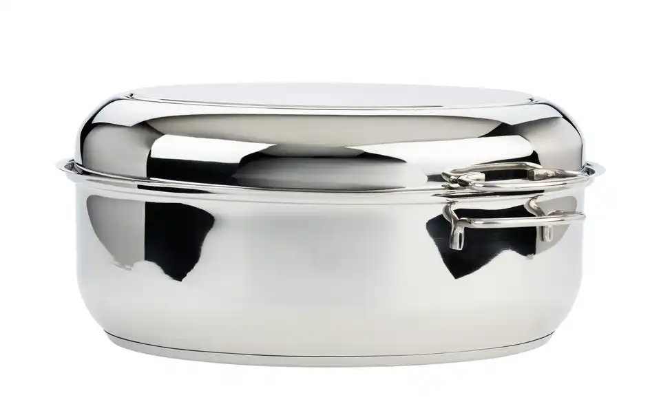 Edelstahl- Bräter, Frontansicht