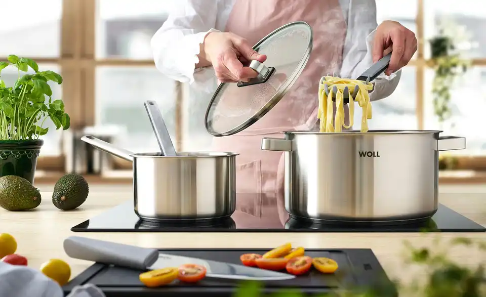 WOLL Topfset Steel, in Wohnsituation