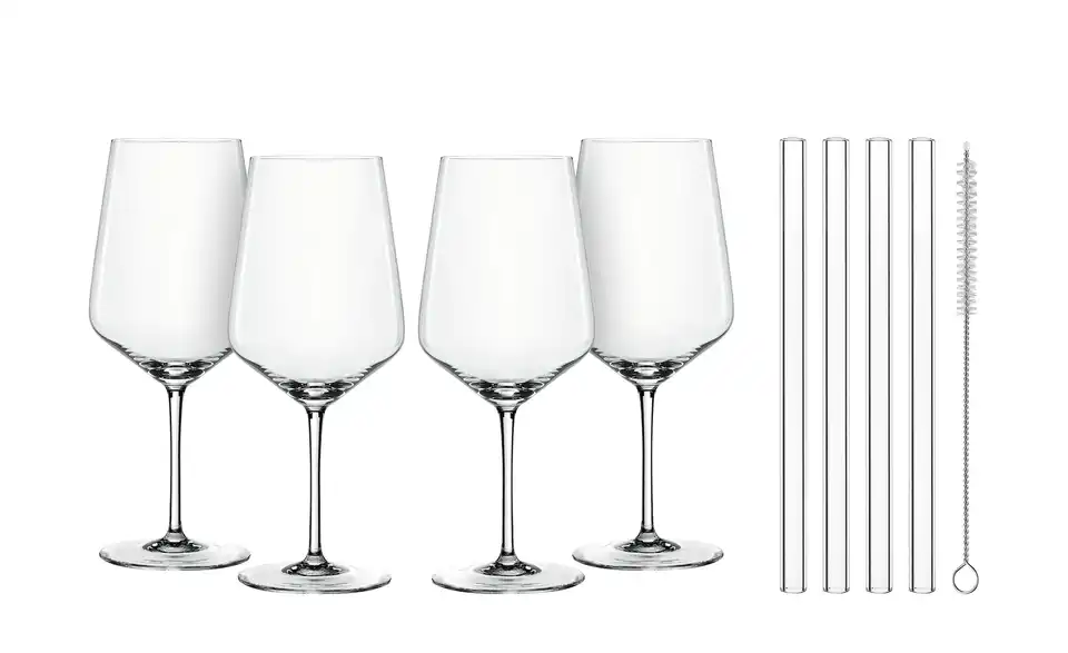 Nachtmann Cocktail- / Spritzgläser mit Glastrinkhalmen Tastes Good 4er Set, in Wohnsituation