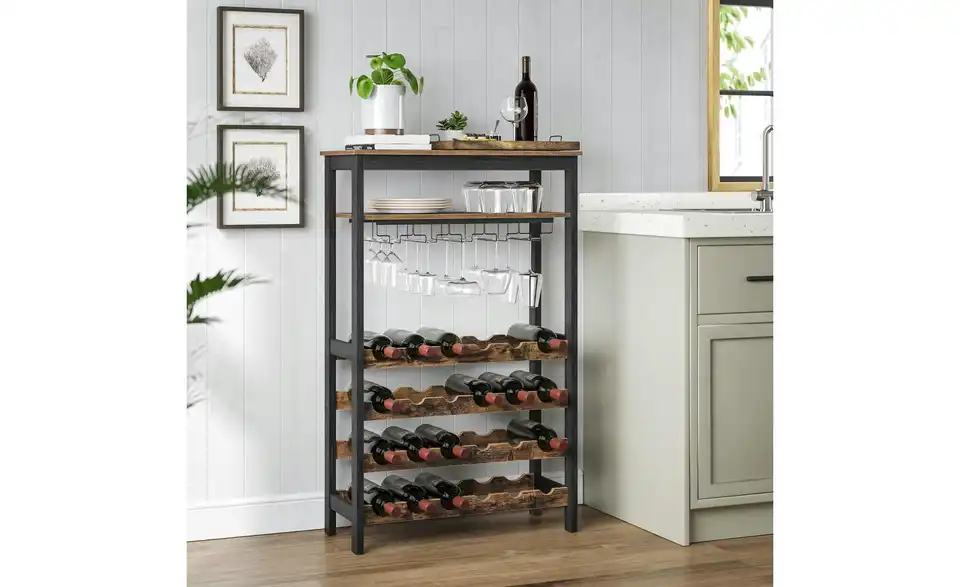 Weinregal, in Wohnsituation