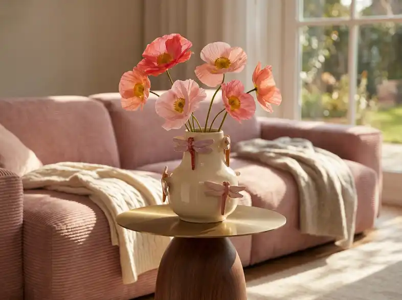 Vase Libelle, in Wohnsituation