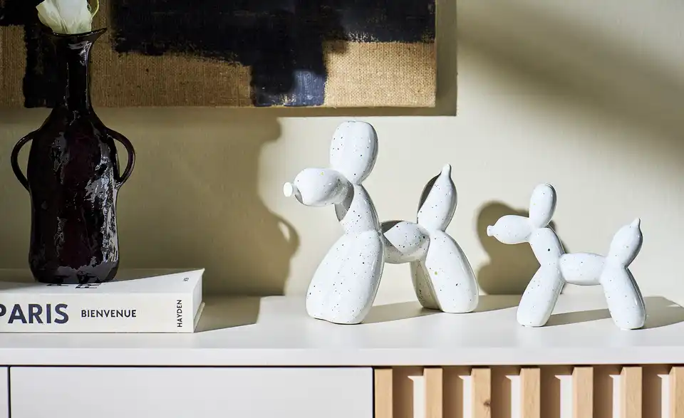 Deko Figur Pudel, in Wohnsituation