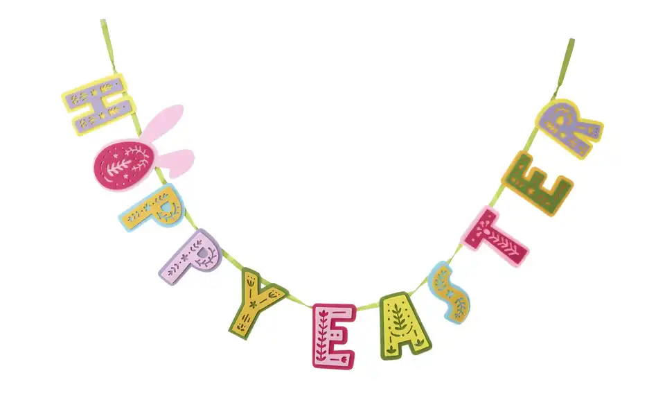 Ostergirlande, Frontansicht