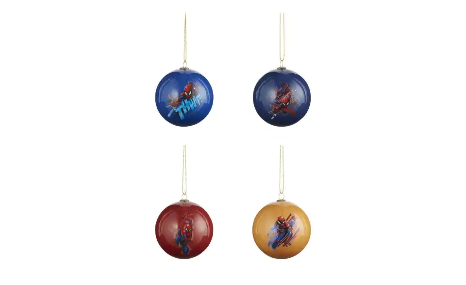 Disney Weihnachtskugeln Spider Man, 4er Set, Perspektive