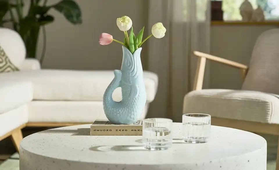 HOME STORY Vase Fisch, in Wohnsituation