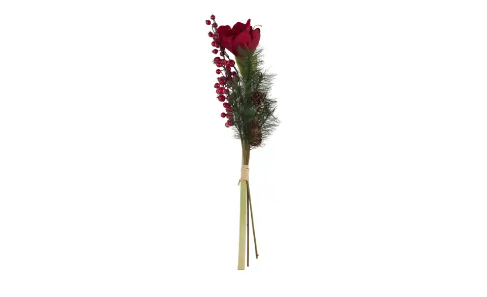Strauß mit Amaryllis und Beeren, Perspektive
