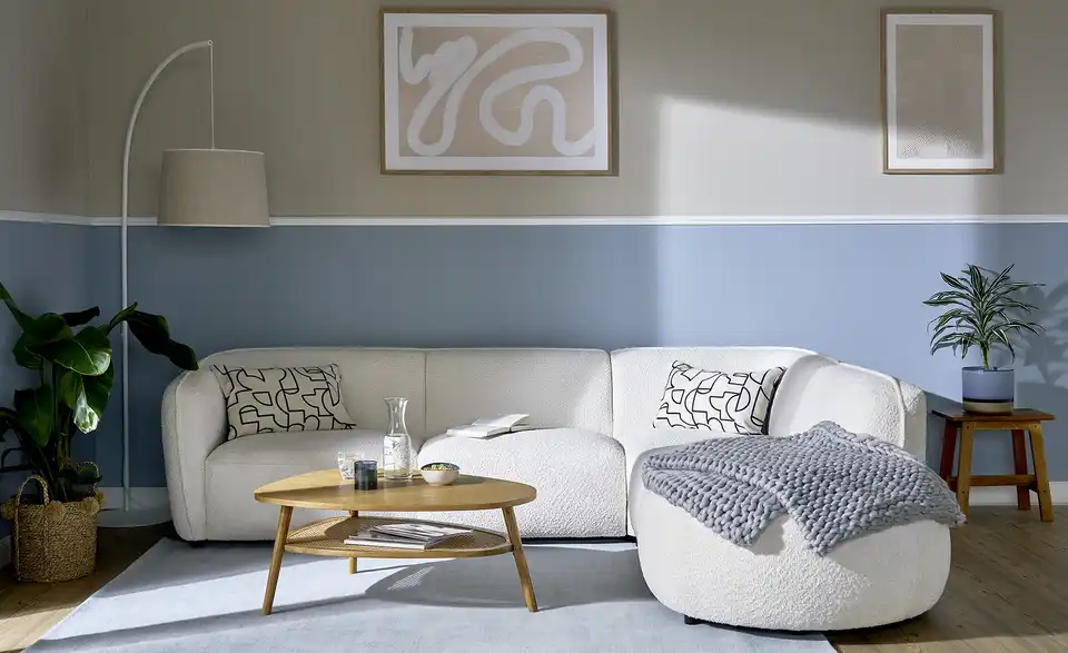 Handweb-Teppich Vinaya, in Wohnsituation