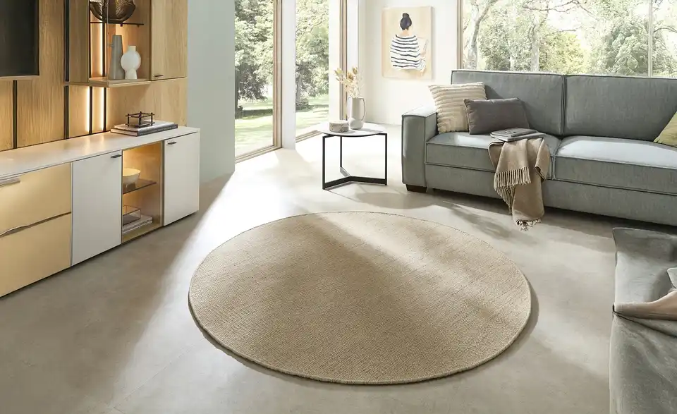 Handweb-Teppich Skovde, in Wohnsituation