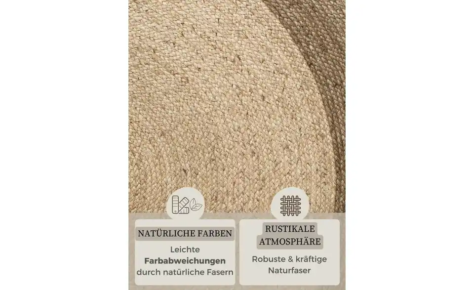 Hanse Home Juteteppich, Bild mit Text