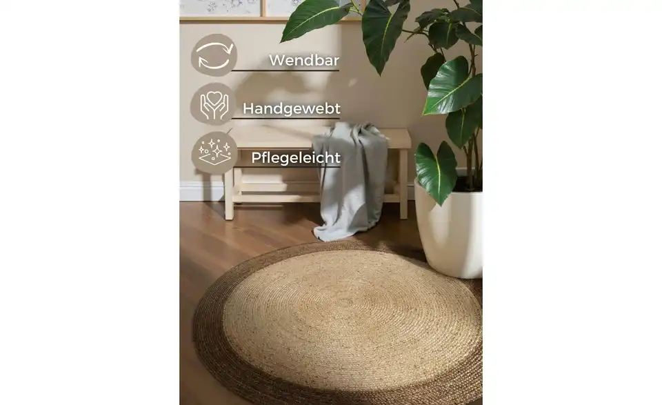 Hanse Home Juteteppich, Bild mit Text