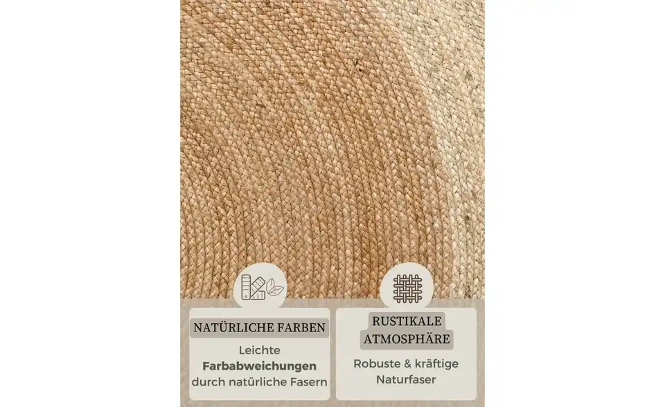 Hanse Home Juteteppich, Bild mit Text