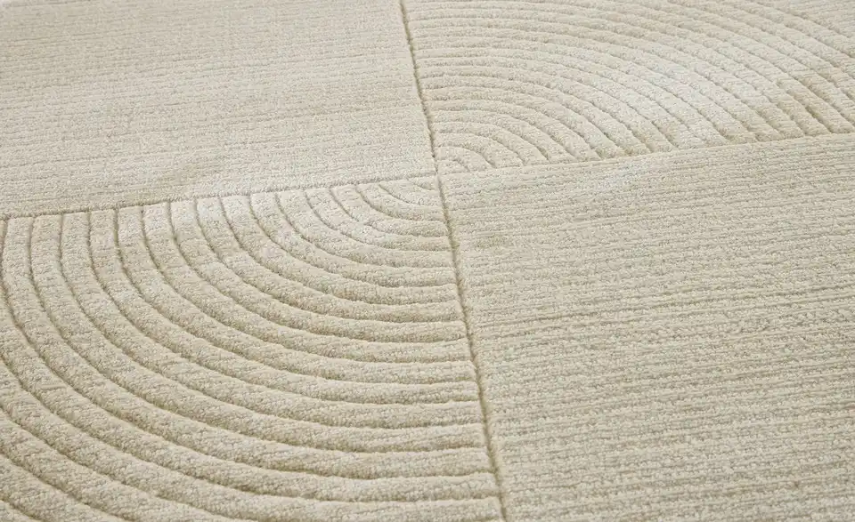 Handweb-Teppich Zen, Detailansicht