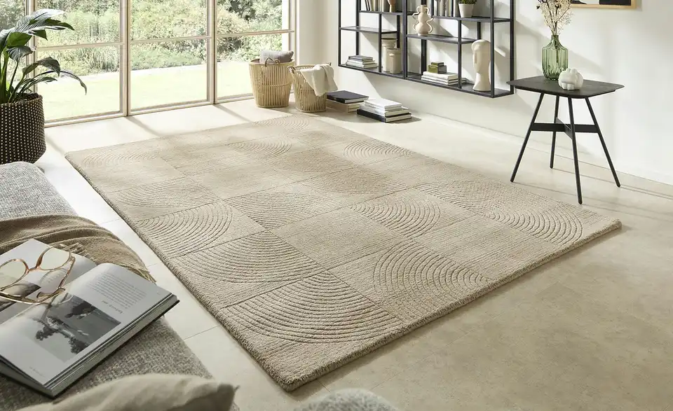 Handweb-Teppich Zen, in Wohnsituation