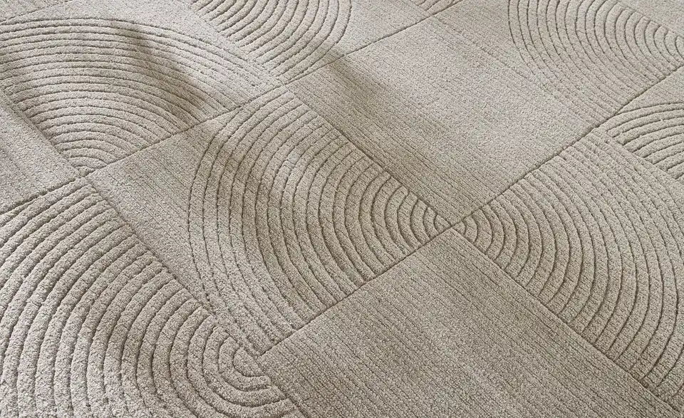 Handweb-Teppich Zen, Detailansicht