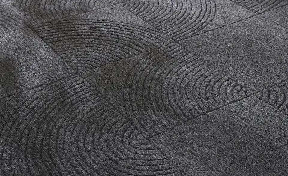 Handweb-Teppich Zen, Detailansicht