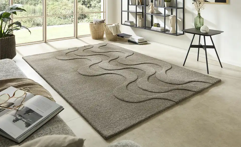 Handtuft-Teppich Flow, in Wohnsituation