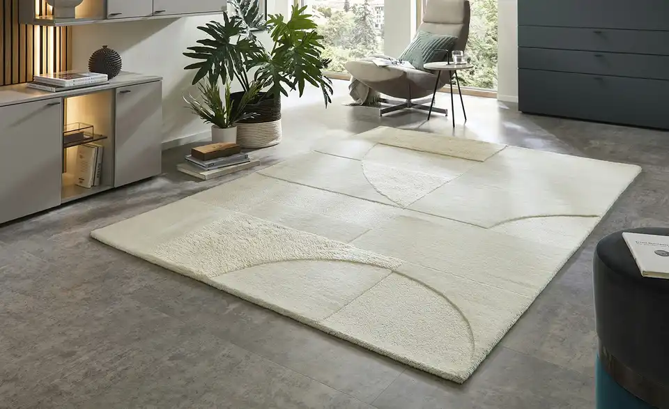 Handtuft-Teppich Victoria, in Wohnsituation