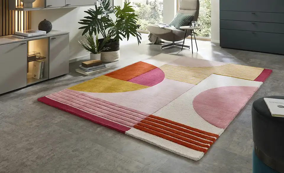 Handtuft-Teppich Vancouver, in Wohnsituation