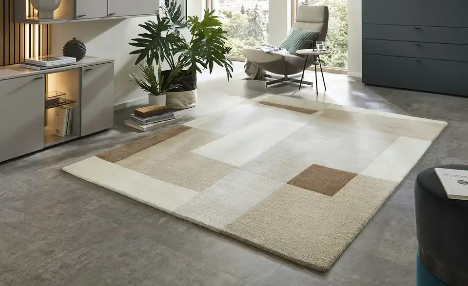 Handtuft-Teppich Vancouver, in Wohnsituation
