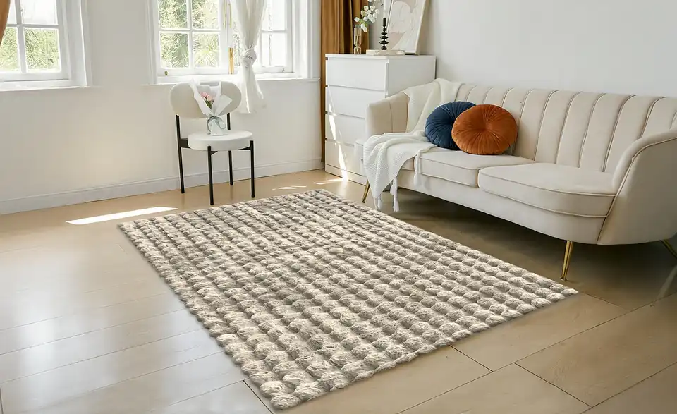 como Webteppich Bunny Bubble, in Wohnsituation