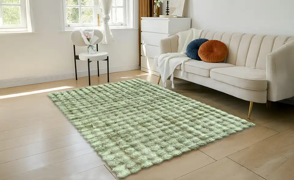 como Webteppich Bunny Bubble, in Wohnsituation