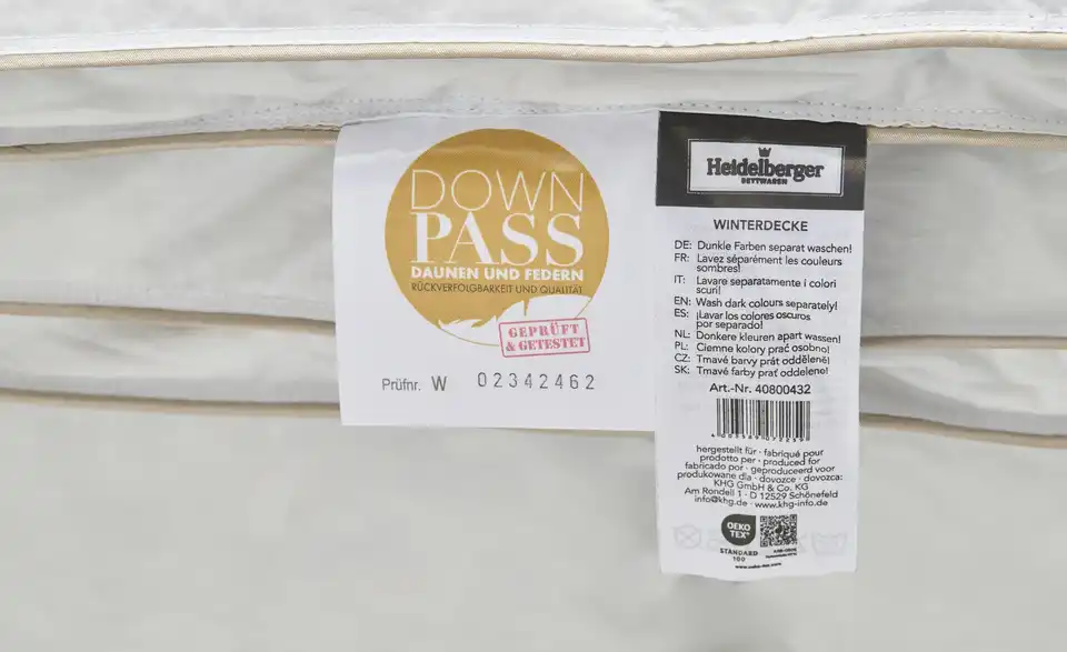 Heidelberger Bettwaren Winterdecke Himalaya, Detailansicht