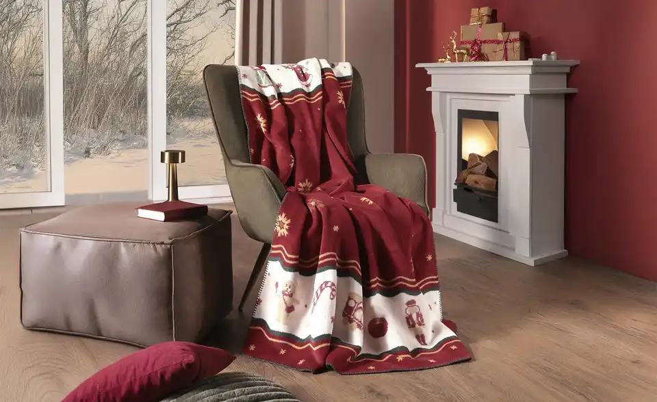 Villeroy & Boch Plaid Delight Ruby, in Wohnsituation