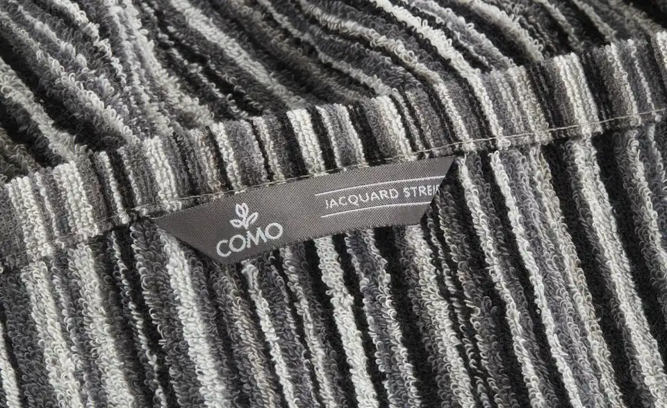 como Duschtuch Jacquard Streifen, Detailansicht