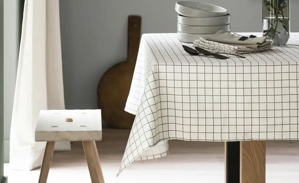 SCHÖNER WOHNEN Kollektion Tischdecke SW-Check, in Wohnsituation
