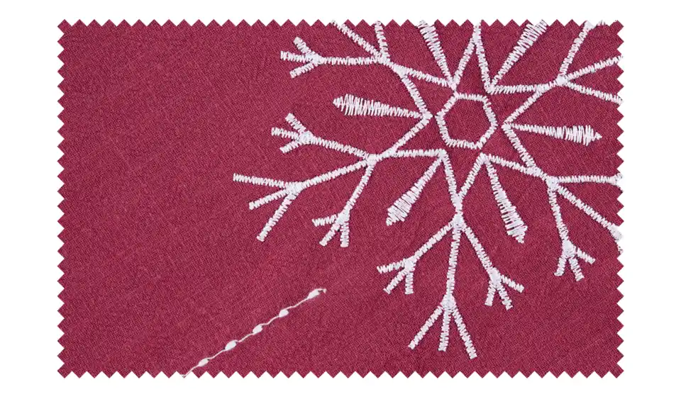 como Tischdecke Schneeflocke, Stoffstruktur