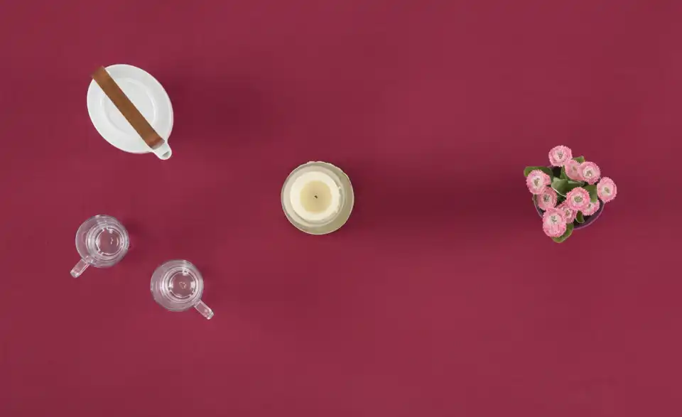 como Tischdecke Schneeflocke, Draufsicht