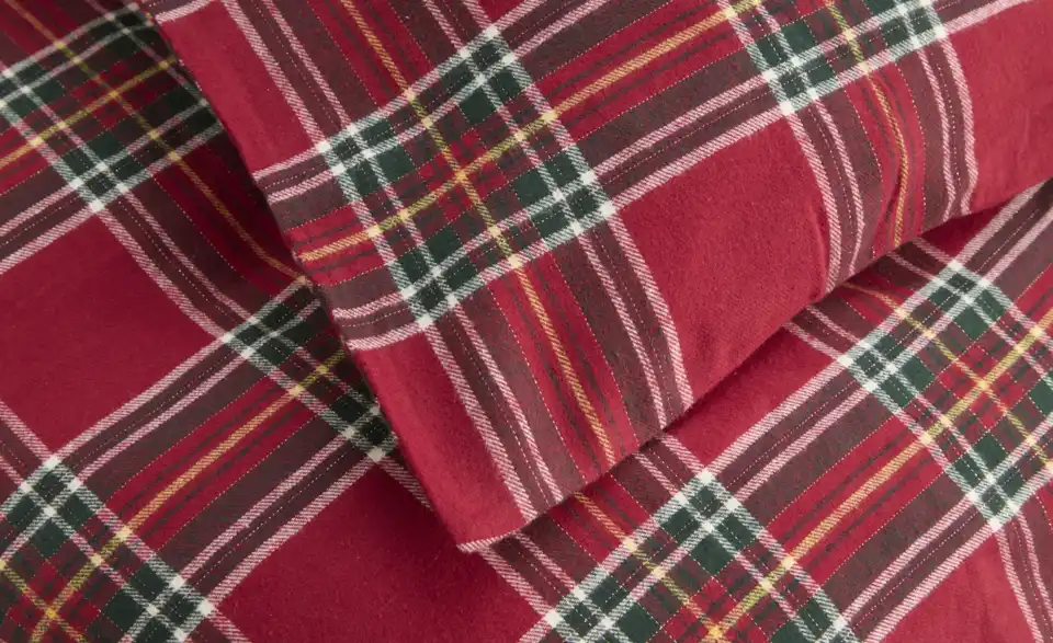 como Biber Bettwäsche Tartan, Detailansicht